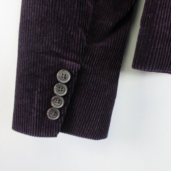 Ralph Lauren Rugby Women's Corduroy Blazer 6 Purple Cotton Vtg Luxury Career 628 - Picture 6 of 12